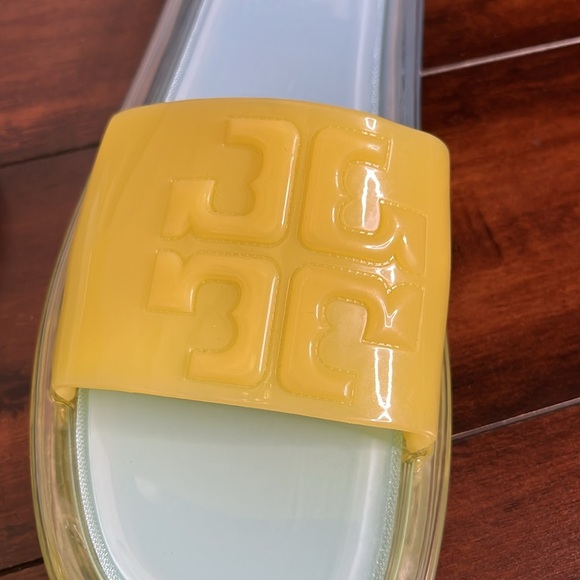 Tory Buch Women's Bubble Jelly Sandals Slides 12 Firefly Slip On Vacation NWOB - Picture 10 of 11